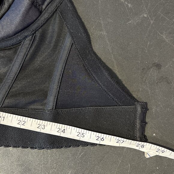Vintage Backless Bustier By Delicates Lingerie Black Satin Bra Corset 36C Boning - Picture 13 of 13